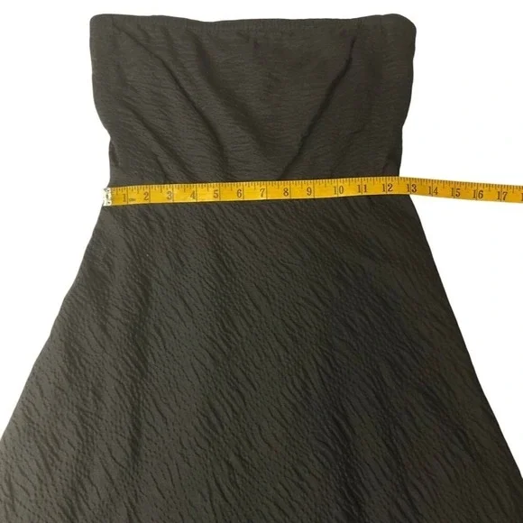 J. CREW Women's‎ Strapless Textured Midi A-Line Dress Size 2 Black Formal Party - Picture 9 of 15